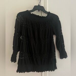 Anthropologie Black Off the Shoulder Top
